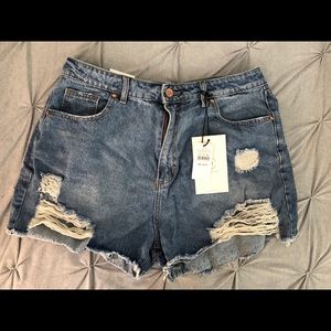 Cotton On High Waisted Jean Shorts